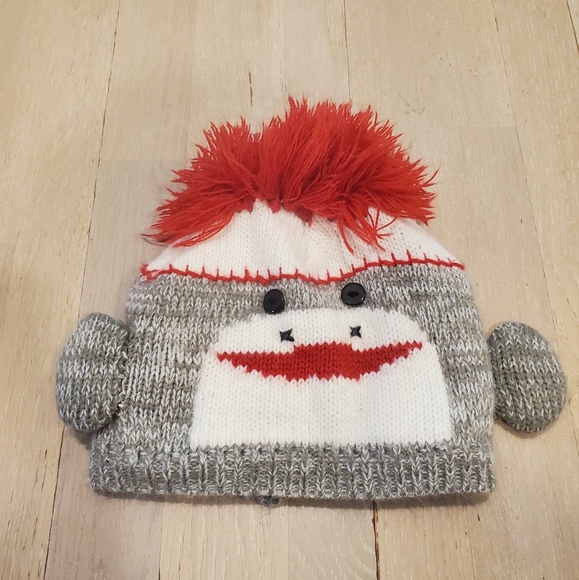 Kids Sock Monkey Hat - Picture 1 of 7